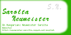 sarolta neumeister business card